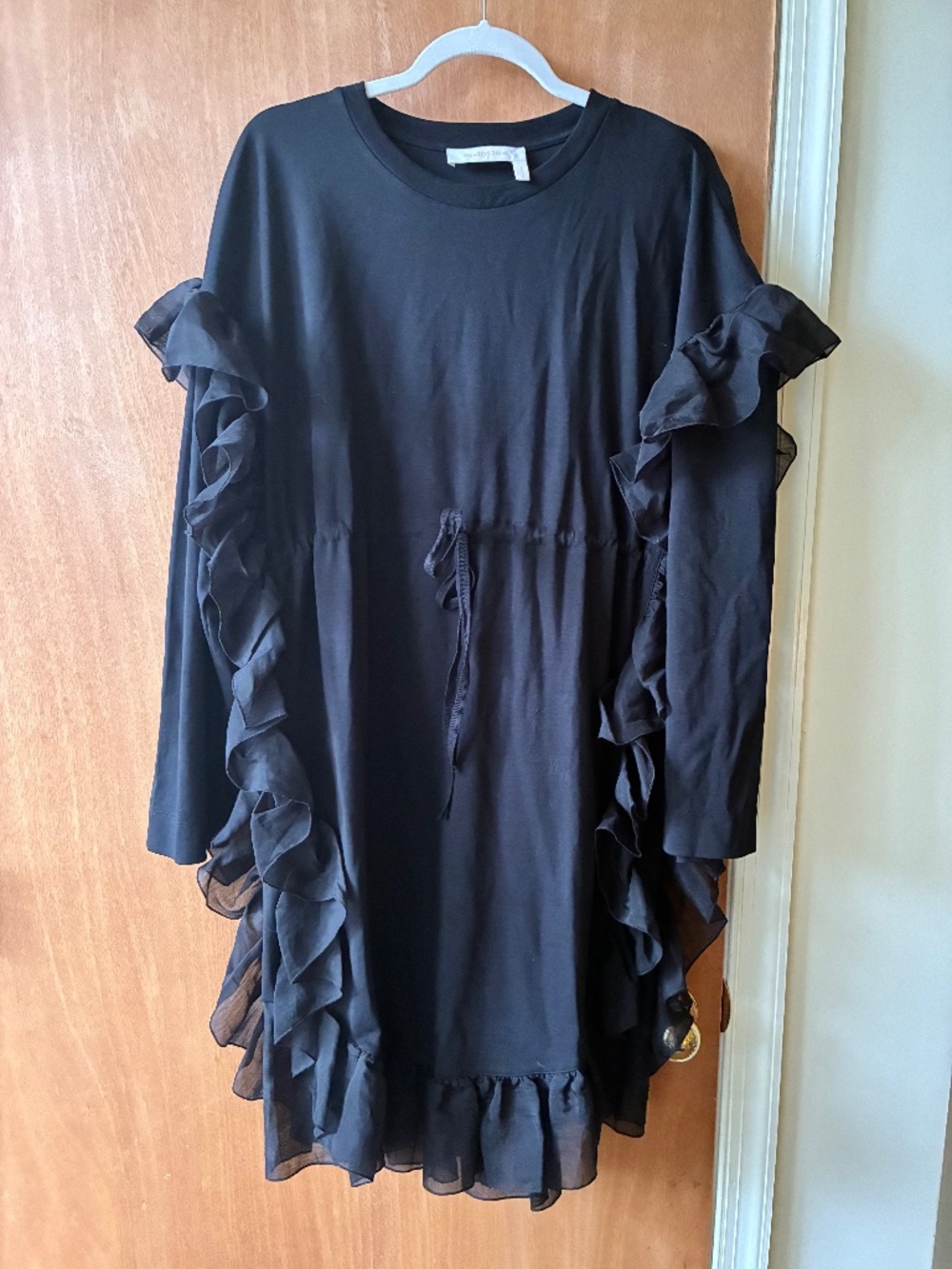 Black ruffled dress by See by Chloe, size L